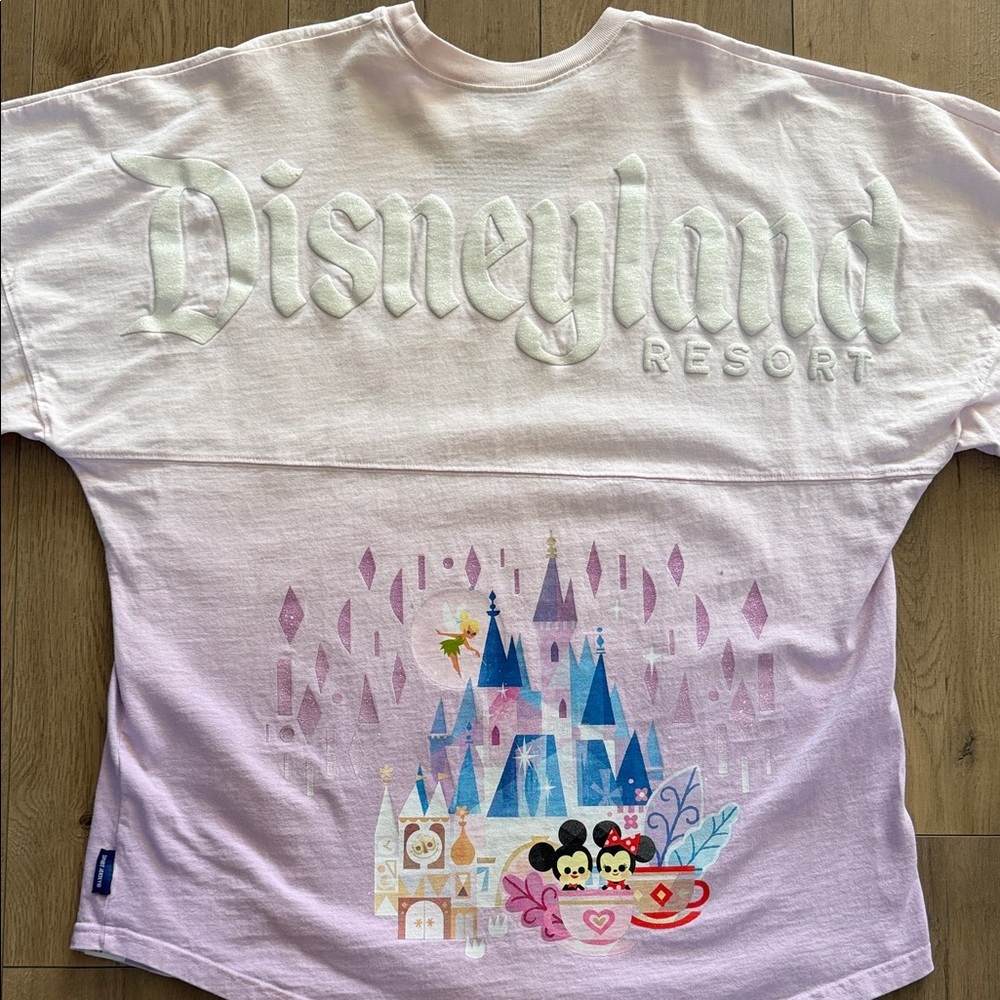 Disneyland Adult Spirit Jersey Joey Chou XL Pink Purple Gradient Fantasyland EUC